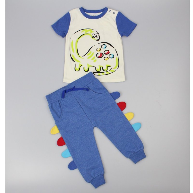 D32753: Baby Boys Dinosaur T-Shirt & Jog Pant Outfit  (6-24 Months)